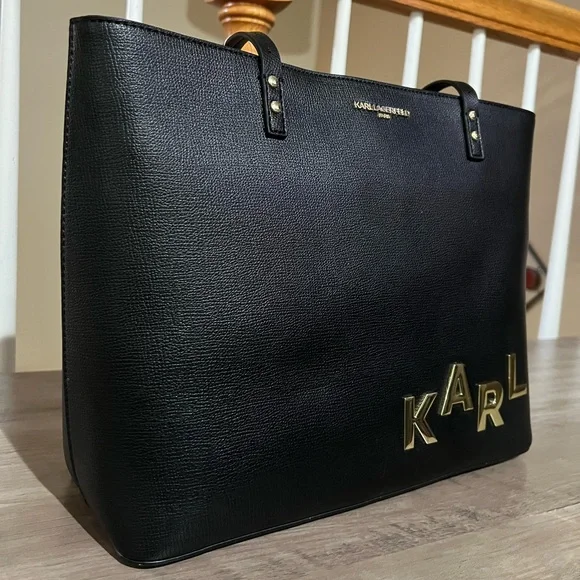 ❌SOLD❌NWT Karl Lagerfeld Black Tote Bag - Picture 3 of 7
